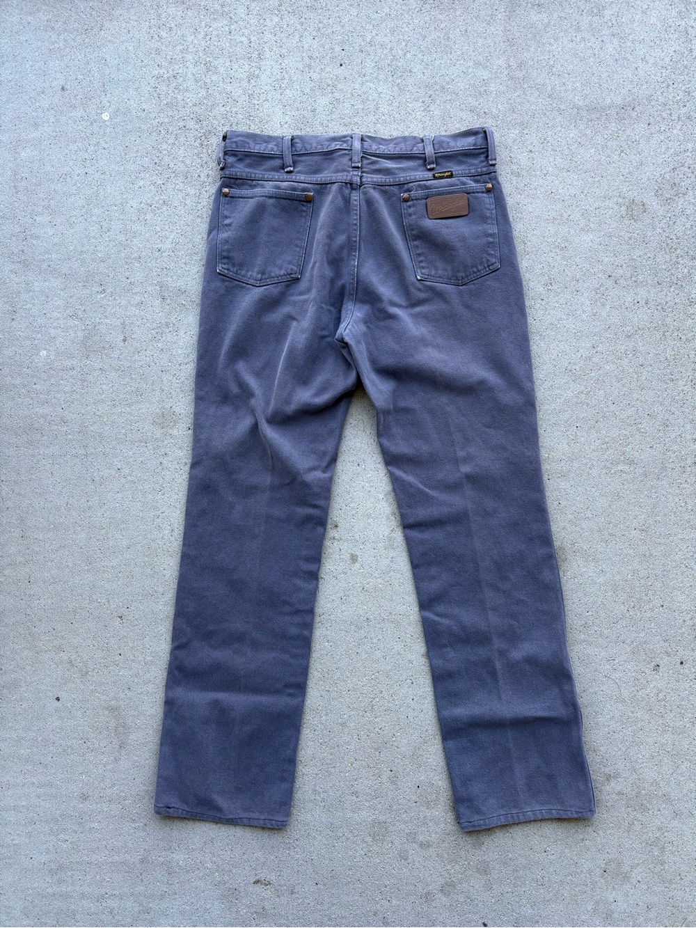 Vintage Wrangler 936 Cowboy Cut Jeans Mens 33x31 Grey Charcoal Denim Made in USA